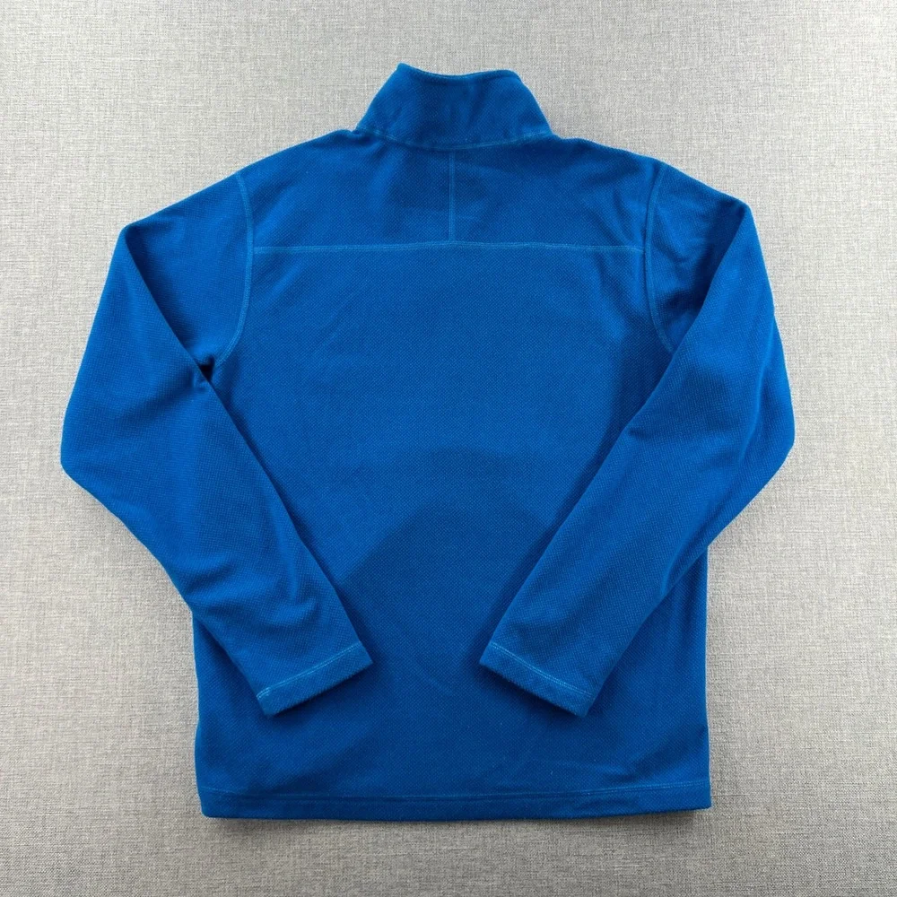 The North Face Mens Textured Cap Rock Quarter-Zip Pullover Medium Blue Mock Neck